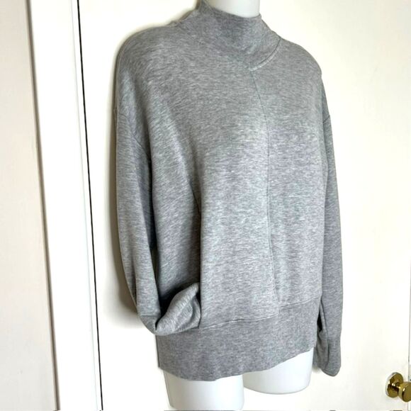 ATHLETA "APOLLO" GRAY KNIT FLEECE TOP KANGAROO POCKET SIZE XXS - Picture 6 of 12